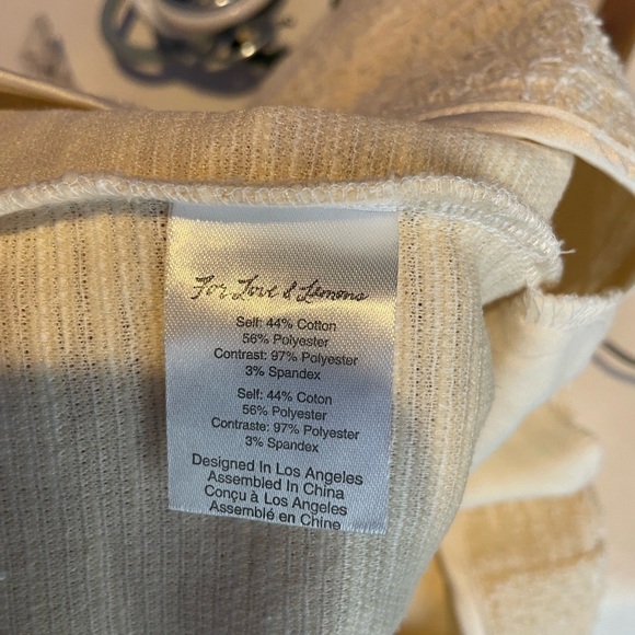 NWT For Love and Lemons x Free People Knitz Andi Mini Skirt in Cream Size XS - Picture 8 of 9